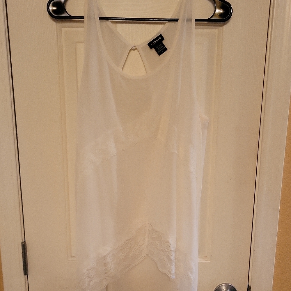 Torrid Swim Coverup Shear With Lace